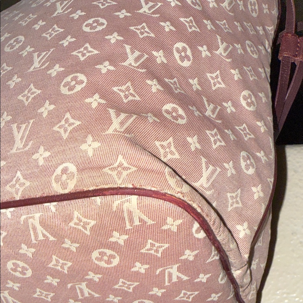 Louis Vuitton Pink & Brown mini Lin neverfull MM Monogram SEPHIA Tote IDYLLE - Picture 12 of 17